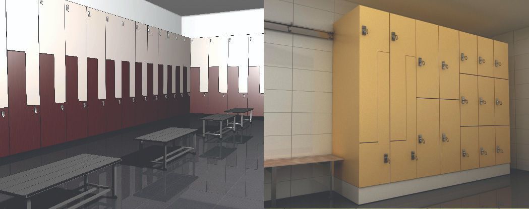 Locker Partition in bold colours by Straton Group